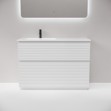Тумба напольная Sancos Folk Floor с накладной раковиной Element, 120см, белый, FL120FLW + CN7006L