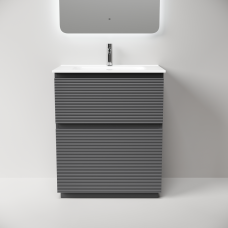Тумба напольная Sancos Folk Floor с накладной раковиной Element, 70см, Grey soft, FL70FGS + CN7007
