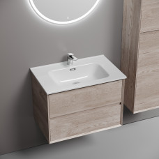 Тумба подвесная Sancos Marmi 2.0 с накладной раковиной Element, 70см, Дуб Галифакс, MR2.070EG + CN7007