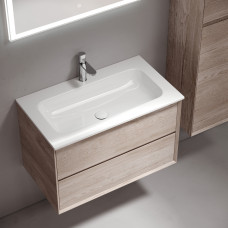 Тумба подвесная Sancos Marmi 2.0 с накладной раковиной Element, 80см, Дуб Галифакс, MR2.080EG + CN7005