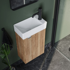 Тумба подвесная SANCOS Mini с подвесной раковиной Element, 35 см, дуб галифакс натуральный, ПРАВАЯ, MN35EGR + CN5007 Тумба подвесная SANCOS Mini с подвесной раковиной Element, 35 см, дуб галифакс натуральный, ПРАВАЯ, MN35EGR + CN5007