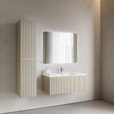 Тумба подвесная Sancos Snob R 1.0 с накладной раковиной Element, 100см, Beige Soft, SNR1.0100CE + CN7003