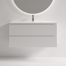 Тумба подвесная Sancos Snob R с накладной раковиной Compact, 100см, Bianco, SNR100/39W + CN7027 Тумба подвесная Sancos Snob R с накладной раковиной Compact, 100см, Bianco, SNR100/39W + CN7027