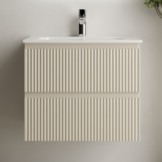 Тумба подвесная SANCOS Snob R с накладной раковиной Grace, 60 см, Beige Soft, SNR60CE + CN7011