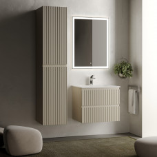 Тумба подвесная SANCOS Snob R с накладной раковиной Grace, 60 см, Beige Soft, SNR60CE + CN7011