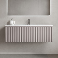 Тумба подвесная Sancos Snob R 1.0 с накладной раковиной Element, 120см, Doha Soft, SNR1.0120SM + CN7006 Тумба подвесная Sancos Snob R 1.0 с накладной раковиной Element, 120см, Doha Soft, SNR1.0120SM + CN7006