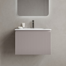 Тумба подвесная Sancos Snob R 1.0 с накладной раковиной Element, 60см, Doha Soft, SNR1.060SM + CN7001 Тумба подвесная Sancos Snob R 1.0 с накладной раковиной Element, 60см, Doha Soft, SNR1.060SM + CN7001