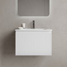 Тумба подвесная Sancos Snob R 1.0 с накладной раковиной Element, 60см, Bianco, SNR1.060W + CN7001 Тумба подвесная Sancos Snob R 1.0 с накладной раковиной Element, 60см, Bianco, SNR1.060W + CN7001