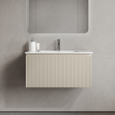 Тумба подвесная Sancos Snob R 1.0 с накладной раковиной Element, 80см, Beige Soft, SNR1.080CE + CN7005 Тумба подвесная Sancos Snob R 1.0 с накладной раковиной Element, 80см, Beige Soft, SNR1.080CE + CN7005