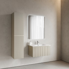 Тумба подвесная Sancos Snob R 1.0 с накладной раковиной Element, 80см, Beige Soft, SNR1.080CE + CN7005 Тумба подвесная Sancos Snob R 1.0 с накладной раковиной Element, 80см, Beige Soft, SNR1.080CE + CN7005