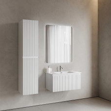 Тумба подвесная Sancos Snob R 1.0 с накладной раковиной Element, 80см, Bianco, SNR1.080W + CN7005 Тумба подвесная Sancos Snob R 1.0 с накладной раковиной Element, 80см, Bianco, SNR1.080W + CN7005