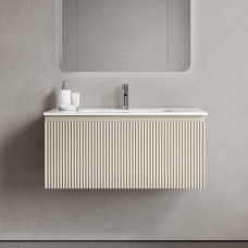Тумба подвесная Sancos Snob R 1.0 с накладной раковиной Element, 90см, Beige Soft, SNR1.090CE + CN7002 Тумба подвесная Sancos Snob R 1.0 с накладной раковиной Element, 90см, Beige Soft, SNR1.090CE + CN7002