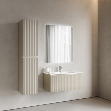 Тумба подвесная Sancos Snob R 1.0 с накладной раковиной Element, 90см, Beige Soft, SNR1.090CE + CN7002 Тумба подвесная Sancos Snob R 1.0 с накладной раковиной Element, 90см, Beige Soft, SNR1.090CE + CN7002
