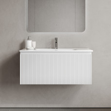 Тумба подвесная Sancos Snob R 1.0 с накладной раковиной Element, 90см, Bianco, SNR1.090W + CN7002 Тумба подвесная Sancos Snob R 1.0 с накладной раковиной Element, 90см, Bianco, SNR1.090W + CN7002