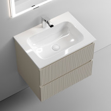 Тумба подвесная SANCOS Snob T с накладной раковиной Element, 60 см, Beige Soft, SNT60CE + CN7011 Тумба подвесная SANCOS Snob T с накладной раковиной Element, 60 см, Beige Soft, SNT60CE + CN7011