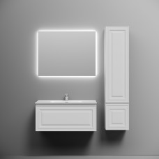 Тумба подвесная Very с накладной раковиной Element, 90см, Bianco, VR90W + CN7002