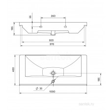 Раковина Santek Миранда 100 1WH302249