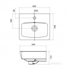 Раковина Santek Нео 40 1WH302183