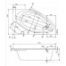 Ванна Santek Эдера 170х100 правая асимметричная 1WH501663