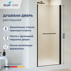 Душевая дверь RGW PA-103B 600, профиль черный, стекла матовое-сатинат, 020810306-24